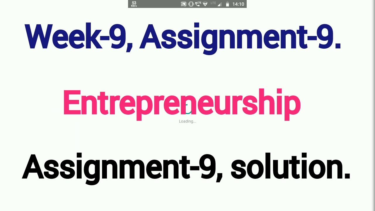 nptel week 9 assignment answers entrepreneurship