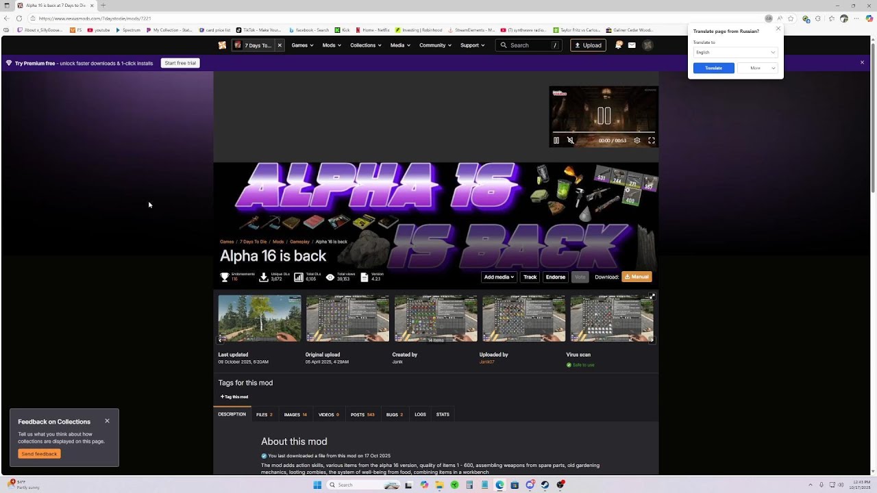 Ex Mod Alpha How To Install The Alpha 16 Is Back Overhaul Mod 7 Days To Die - YouTube