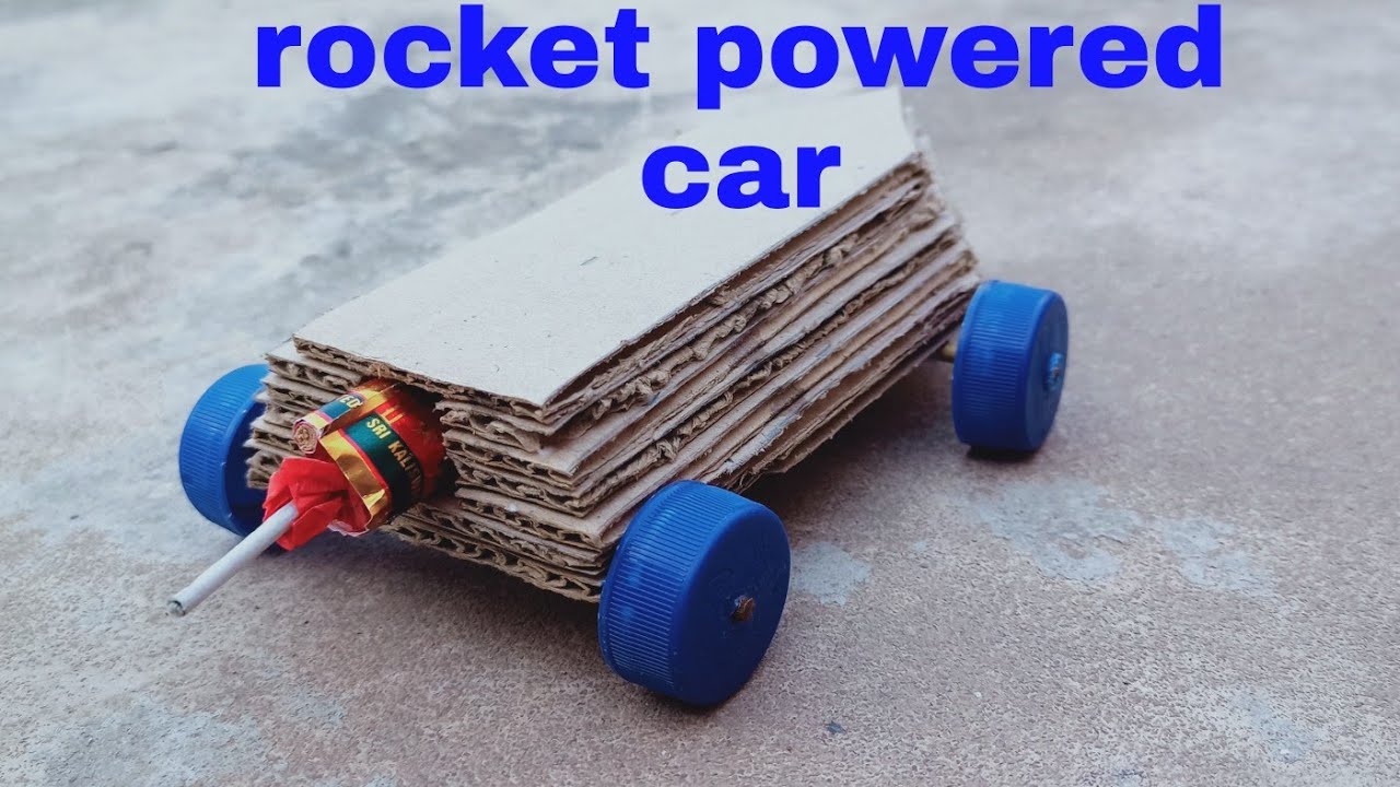 rocket powered diy car | diwali rocket attached to toy car ...