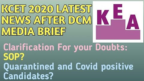 KCET 2020 Latest News | Clarity for Students doubts regarding Kcet exam | kcet postponment