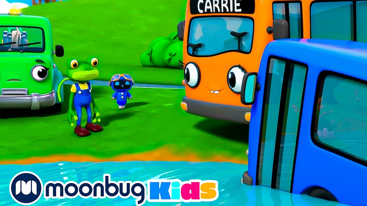Baby Bus Pond Crash | Cars, Trucks & Vehicles Cartoon | Moonbug Kids