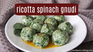 Ricotta and spinach gnudi