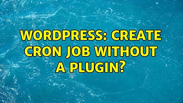 Wordpress: Create cron job without a plugin?