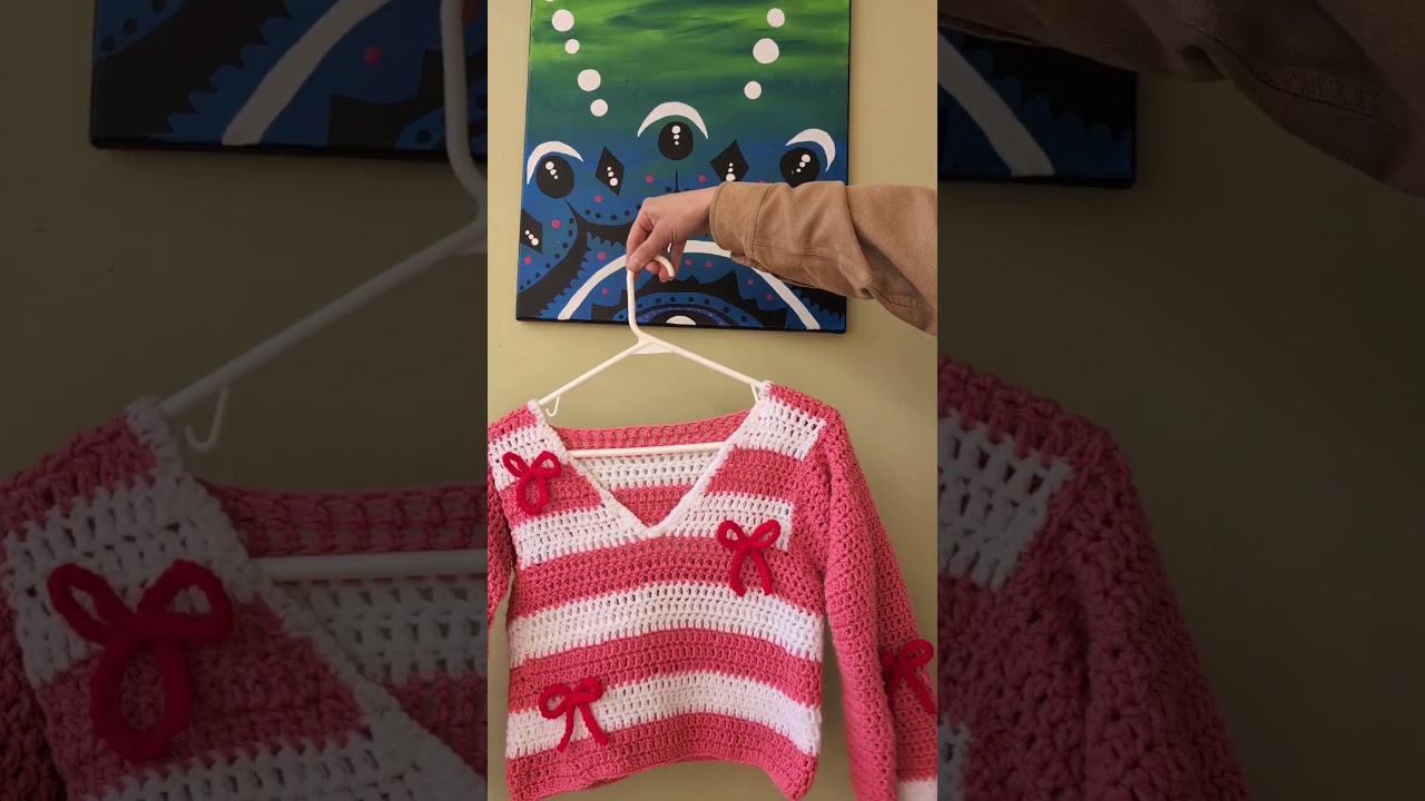 After having to redo the vest, and then redoing the sleeves, my Valentine's Day top is complete!