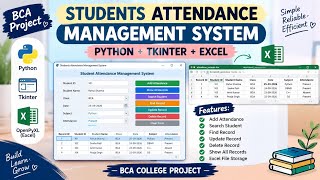 Students Attendance Management System | Python Tkinter + Excel | BCA Project