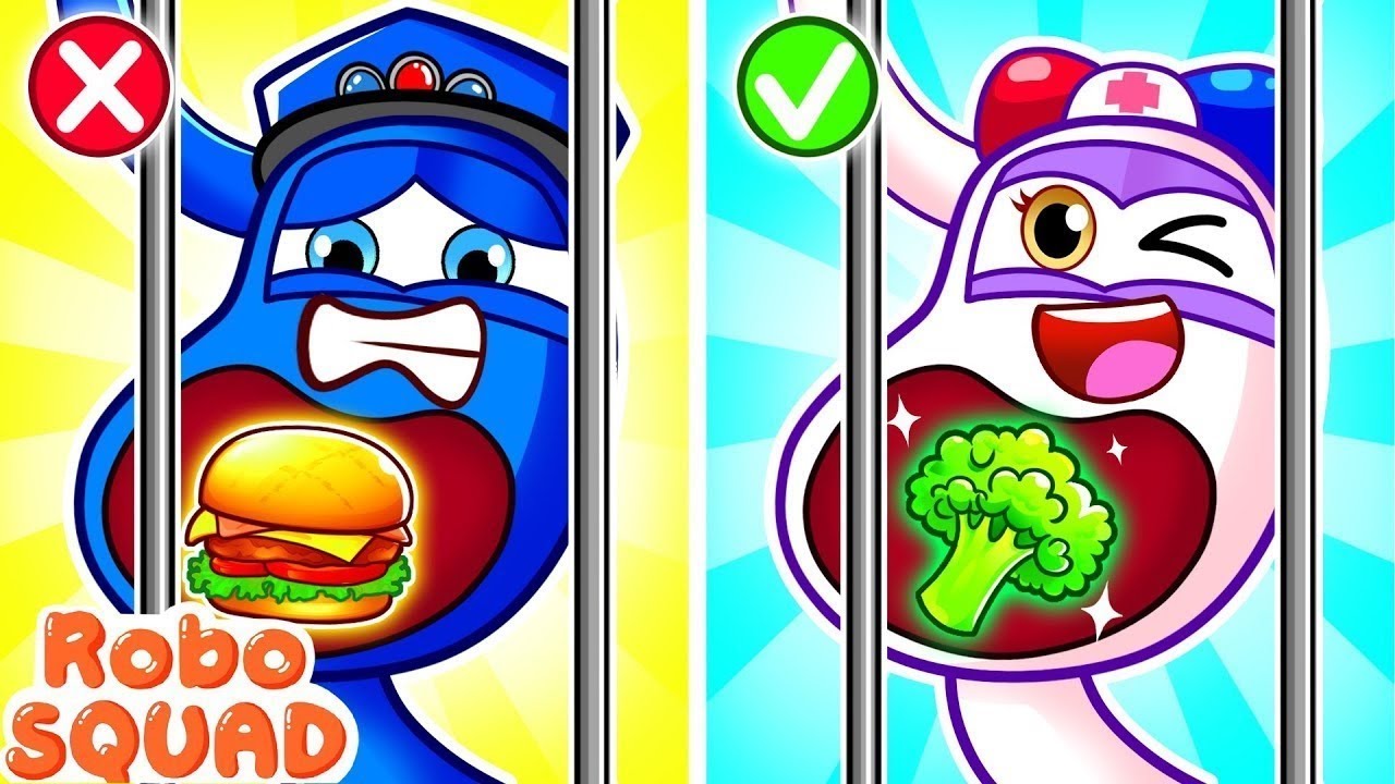 Tantangan Makanan Sehat vs Makanan Cepat Saji! 🥦🍔 Pilihanmu yang Mana? 😱 | RoboSquad Indonesian