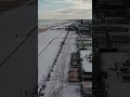 Sun and snow on the beach in Asbury Park