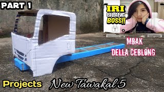 Cara membuat sasis dan kabin truk Nmr 71 dari kardus || New tawakal 5