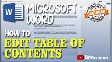 Microsoft Word How To Edit Table Of Contents