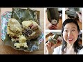 VEGAN STICKY RICE DUMPLINGS WRAPPED IN BAMBOO LEAVES | STEP-BY-STEP RECIPE 'ZONG ZI' 純素粽子