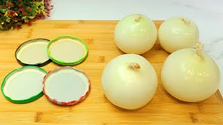 I TAKE THE ONION and LID❗ A friend taught me! I’m shocked by the result! 2 recipes