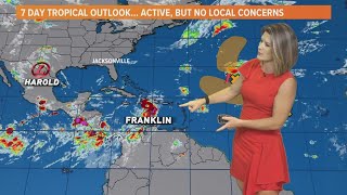 Tropical Storm Franklin likely intensifying into hurricane by weekend, no threat detected on First