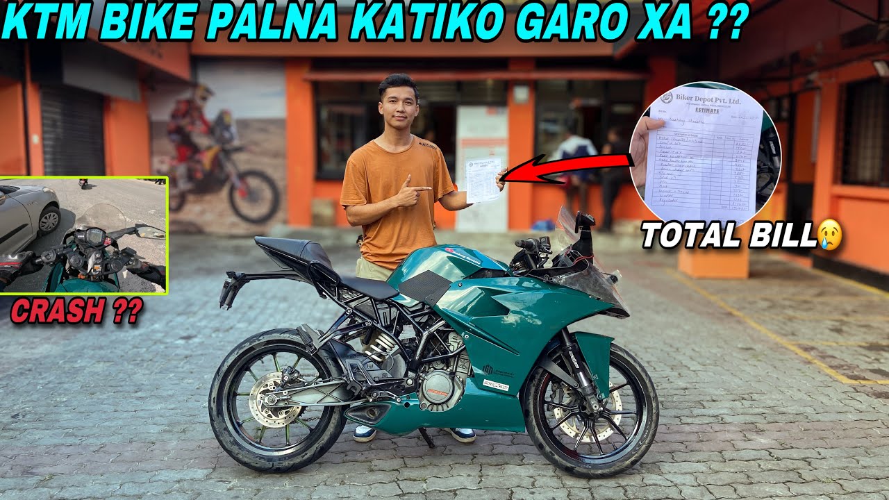 Crash ? 51000km Service Cost of My Ktm Rc 200 | Kharchai Kharcha😢 | Lalitpur Service Center🇳🇵