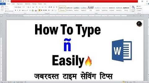 How to Type Tilde (ñ) in Laptop Keyboard [Windows 10 & 11] || MS Word Symbol Shortcut Keys