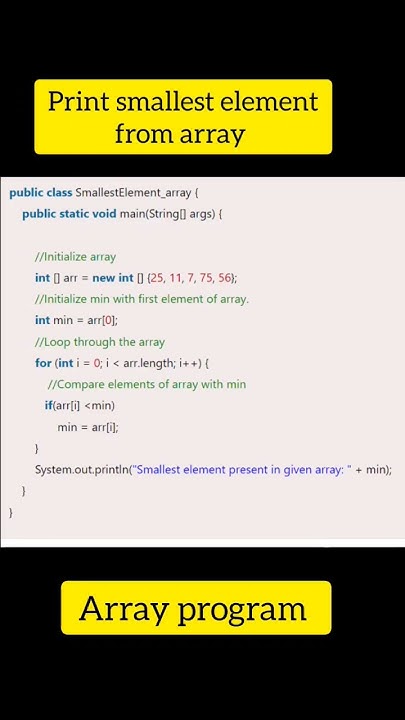 java array program #shorts #coding #programming - YouTube