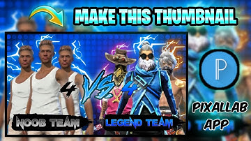 HOW TO MAKE 4 VS 4 THUMBNAIL || GARENA FREE FIRE ||