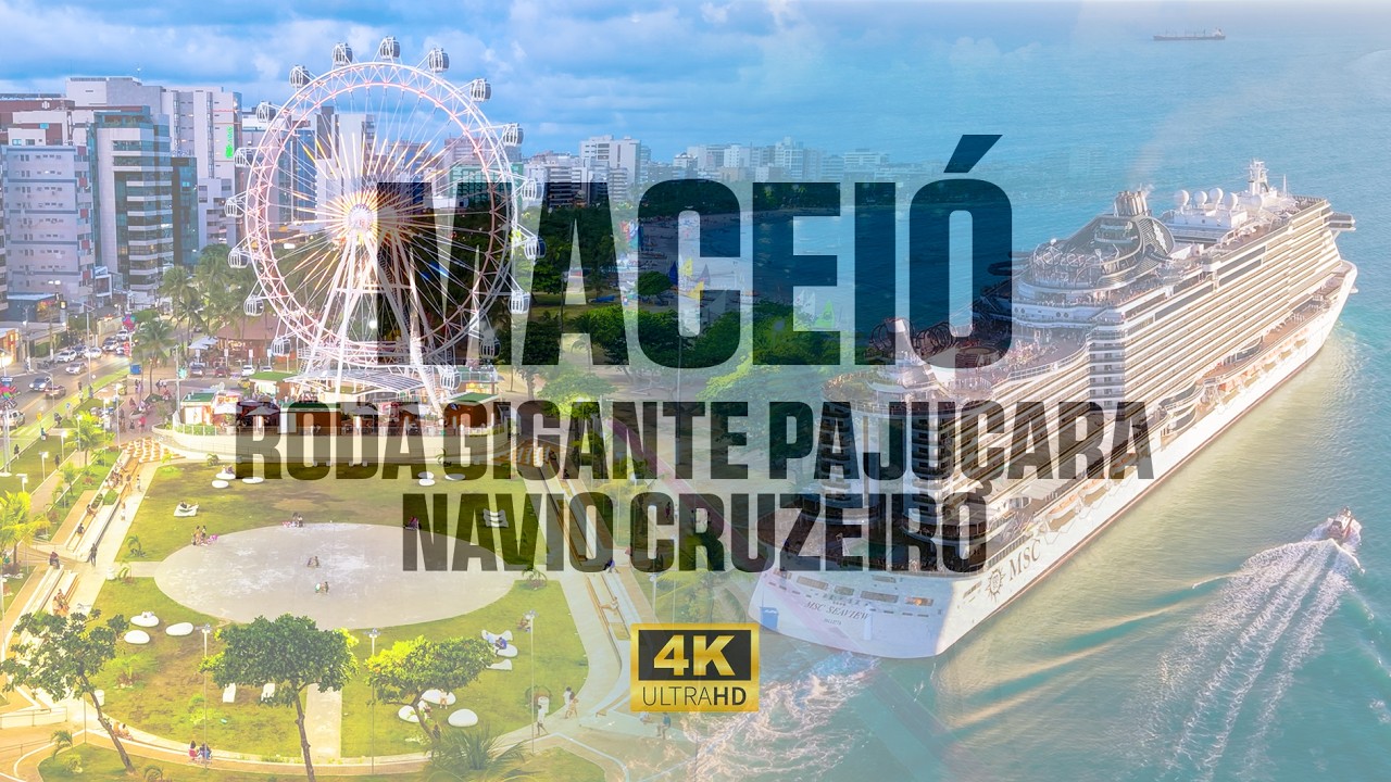 Maceió - Roda Gigante e Navio Cruzeiro - Imagens de Drone 4K | Alagoas no Ar