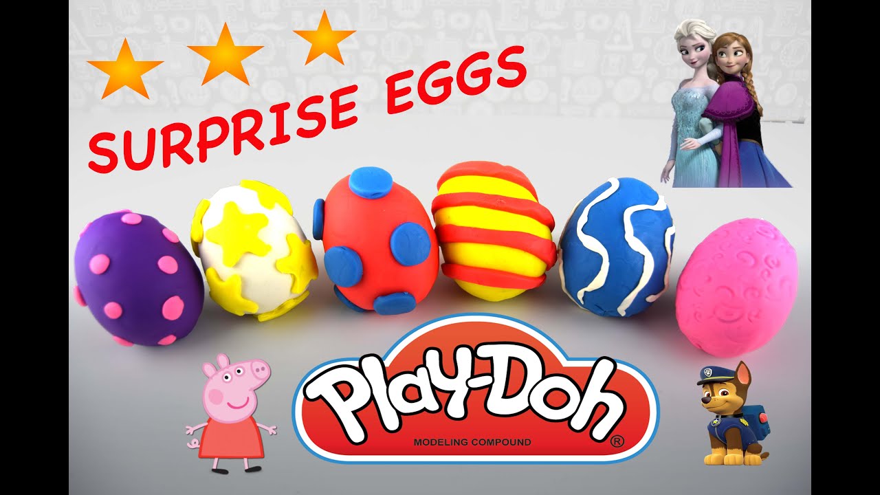 AMAZING Playdoh Surprise Eggs DIFFERENT COLOURS DIFFERENT SURPRISES