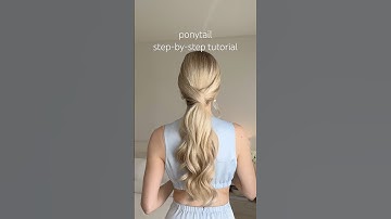 エレガントなポニーテールのステップバイステップのチュートリアル！🩵 #ヘアチュートリアル #ヘアスタイル #ポニーテール #簡単ヘアスタイル