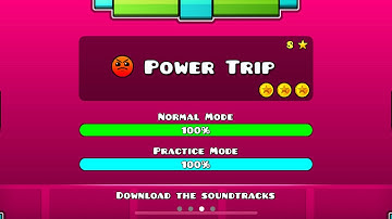 Geometry Dash - Power Trip 100% All Coins (1080p 60fps)