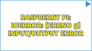 Raspberry Pi: IOError: [Errno 5] Input/output error (3 Solutions!!)