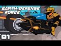 Let's Play Earth Defense Force: Iron Rain - PS4 Gameplay Part 1 - Bikeman Takes To The Skies