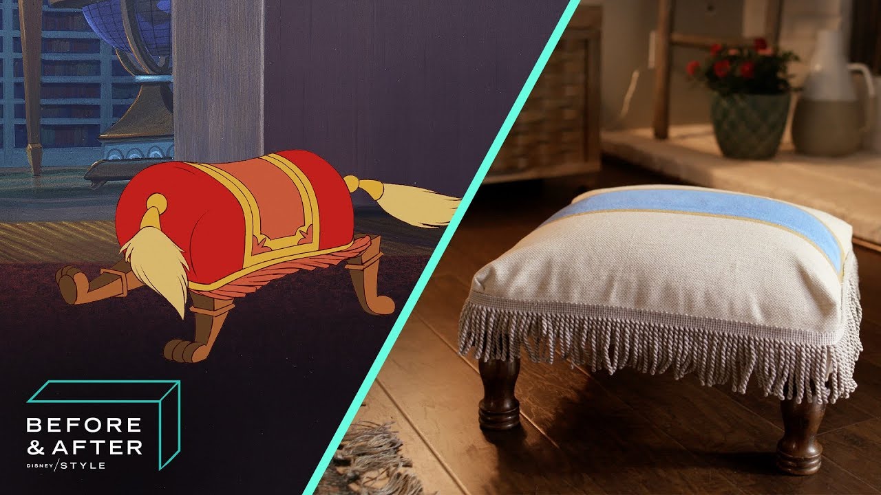 Beauty And The Beast Diy Footstool Before And After By Disney