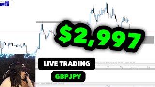 Live Trading (GBPJPY): $2,997 In 30 Minutes Using Supply &amp; Demand Strategy | FOREX