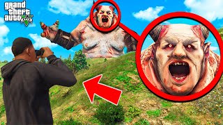 Scary Monster Destroys Los Santos in Gta 5 | Shin Chan GTA 5 Telugu | Dhanu Dino GTA screenshot 2