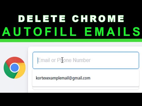 How to remove autofill emails on Chrome