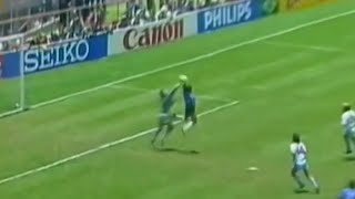 Maradona Hand of God World Cup Mexico 1986 v England - Barry Davies Commentary