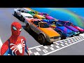 Homem-Aranha e Heróis Desafio em Carros com Rodas Grandes, Golfe e Mini Spider-Man BIG Wheels Cars