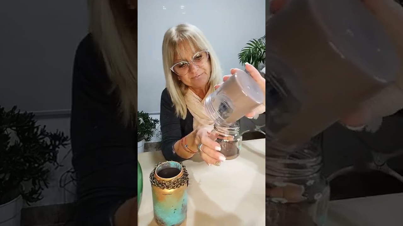 Vivo- Pintura sobre vidrio-Patina- pintura a la tiza-