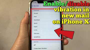How to enable or disable vibration in new mail on iPhone X