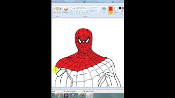 Spiderman drawing shorts || Spiderman drawing in MS paint || Spiderman painting shorts