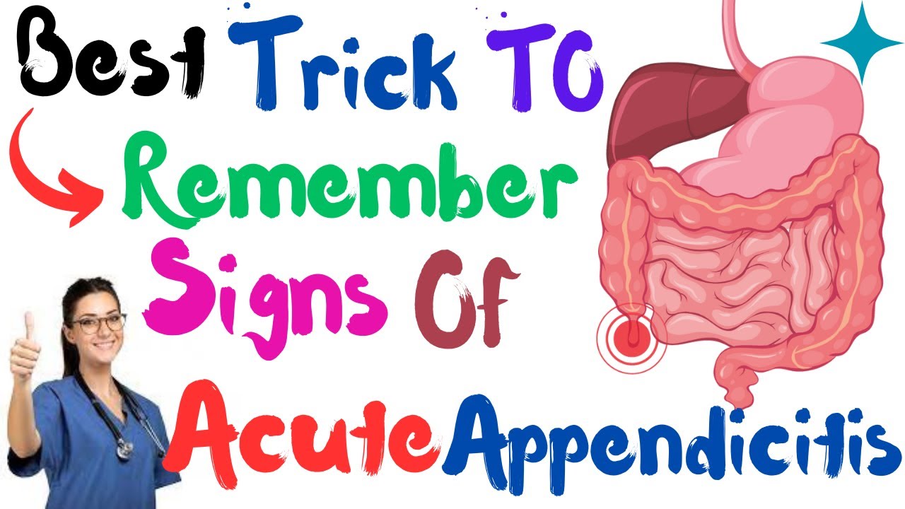 Best Trick To Remember Signs Of Acute Appendicitis|| Health Nepal ...