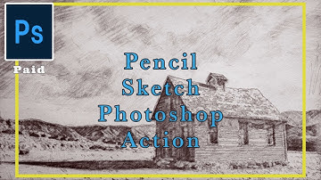 Pencil Sketch Photoshop Action . Alone Business Channel