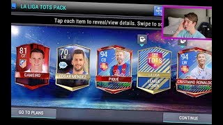 OMFG 94 OVR PULL!!! CRAZY LA LIGA FIFA MOBILE TOTS PACK OPENING!! 2 Starter Plans! | FIFA Mobile