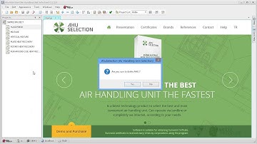 AHU Selection - (Air Handling Unit Selection) - Deleting AHU From Project
