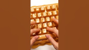 Typing on a Golden Honey Keyboard 🍯✨ | Sticky & Squishy ASMR #asmr #satisfying