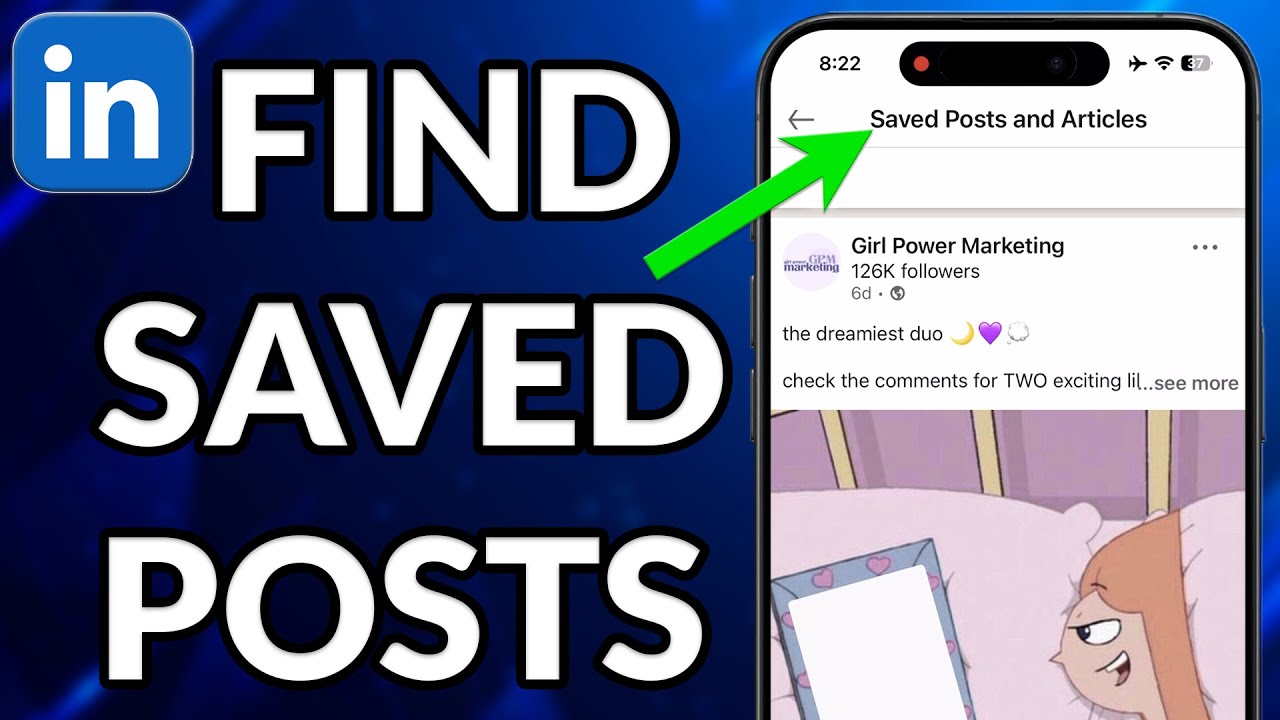 How To Find Saved Posts On LinkedIn Mobile - YouTube