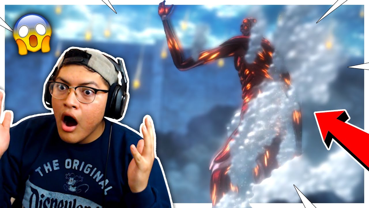 THE COLOSSAL TITAN IS HERE!!!!!! 😱😱😱 ATTACK ON TITAN REACTION (S3 P2