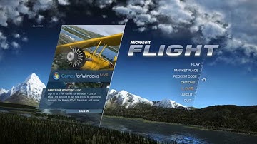 Microsoft  Flight Main Menu