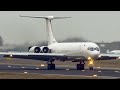 ILYUSHIN IL62 LANDING with incredible ENGINE SOUND - First IL-62 Freighter in the Netherlands (4K)