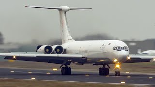 ILYUSHIN IL62 LANDING with incredible ENGINE SOUND - First IL-62 Freighter in the Netherlands (4K)