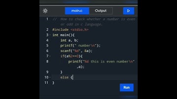 How to check whether a number is even or odd in c language.