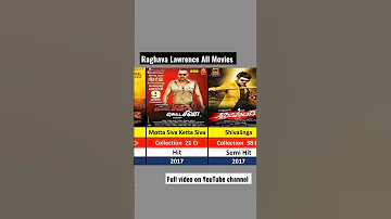 Raghava Lawrence Movies List Raghava Lawrence All Movies List Comparison Comparisonvideo 