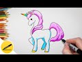 How to draw a Unicorn - How to draw Magical Animals