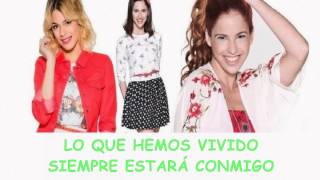 Video thumbnail of "Violetta 3 - A mi lado - Martina, Lodovica, Candelaria (Letra) HQ"