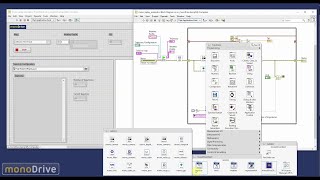 monoDrive Tutorial - Add Sensors from sensor palette, using LabVIEW Client